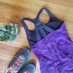 Lucy XS Purple Racerback Tank with Pocket